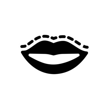 Şeffaf bir arkaplan üzerinde dudak vektör çizimi. Konsept ve grafik tasarımı için mükemmel kalite sembolleri.. 