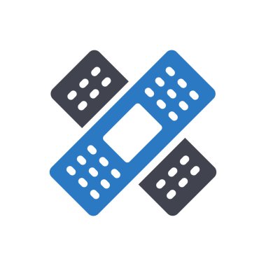 Saydam bir arkaplan üzerindeki bandaj vektör çizimi. Konsept ve grafik tasarımı için mükemmel kalite semboller..