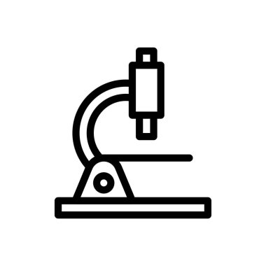 Şeffaf bir arkaplanda mikroskop vektör çizimi. Konsept ve grafik tasarımı için ince çizgi simgesi..