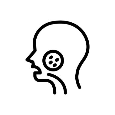 Saydam bir arkaplan üzerinde boğaz vektör çizimi. Konsept ve grafik tasarım için ince çizgi simgesi..