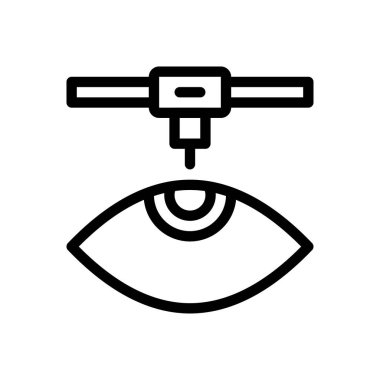 Şeffaf bir arkaplanda göz vektör çizimi. Konsept ve grafik tasarım için ince çizgi simgesi..