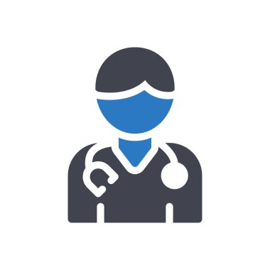 Şeffaf bir arkaplan üzerinde doktor vektör illüstrasyonu. Konsept ve grafik tasarım simgeleri için kaliteli semboller..