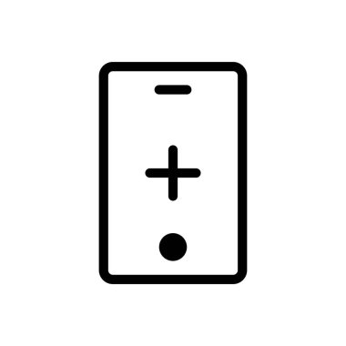 Şeffaf bir arkaplan üzerinde mobil vektör illüstrasyonu. Konsept ve grafik tasarımı için kaliteli semboller..