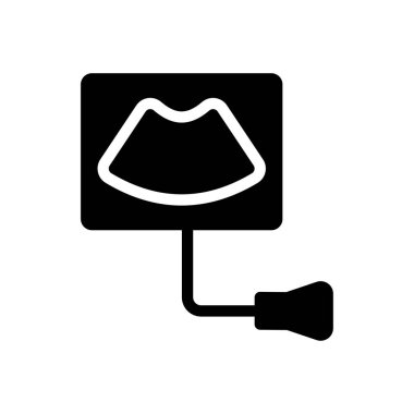 Şeffaf bir arkaplan üzerinde ultrason vektör çizimi. Konsept ve grafik tasarımı için özel kalite semboller..