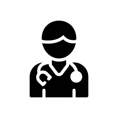 Şeffaf bir arkaplan üzerinde doktor vektör illüstrasyonu. Konsept ve grafik tasarım simgeleri için kaliteli semboller..