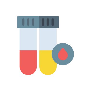 Şeffaf bir arkaplan üzerinde test tübü vektör çizimi. Konsept ve grafik tasarımı için prim kalite simgeleri..