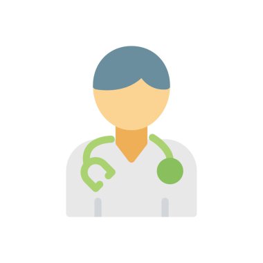 Şeffaf bir arkaplan üzerinde doktor vektör çizimi. Konsept ve grafik tasarımı için kaliteli semboller..