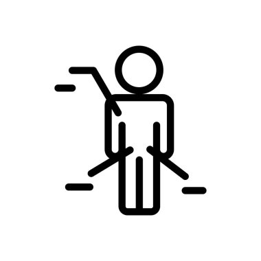 Saydam bir arkaplan üzerinde insan vektör çizimi. Premium kalite semboller. Konsept ve grafik tasarım için ince çizgi simgesi. 