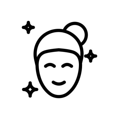 Şeffaf bir arkaplanda cilt vektör çizimi. Konsept ve grafik tasarımı için ince çizgi simgesi..