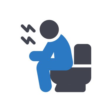 Şeffaf bir arkaplanda kabızlık vektör çizimi. Konsept ve grafik tasarım için en iyi kalite sembolleri.. 