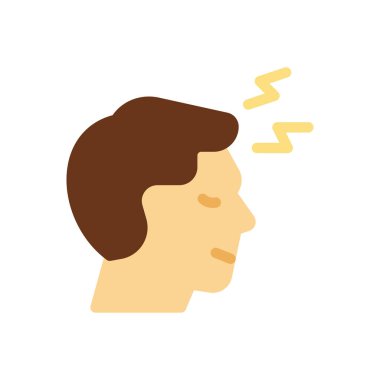 Şeffaf bir arkaplan üzerinde baş ağrısı vektörü illüstrasyonu. Konsept ve grafik tasarımı için birinci sınıf kalite simgeler..