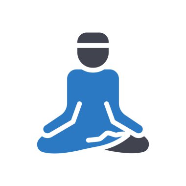 Şeffaf bir arkaplan üzerinde yoga vektör çizimi. Konsept ve grafik tasarım için özel kalite semboller..