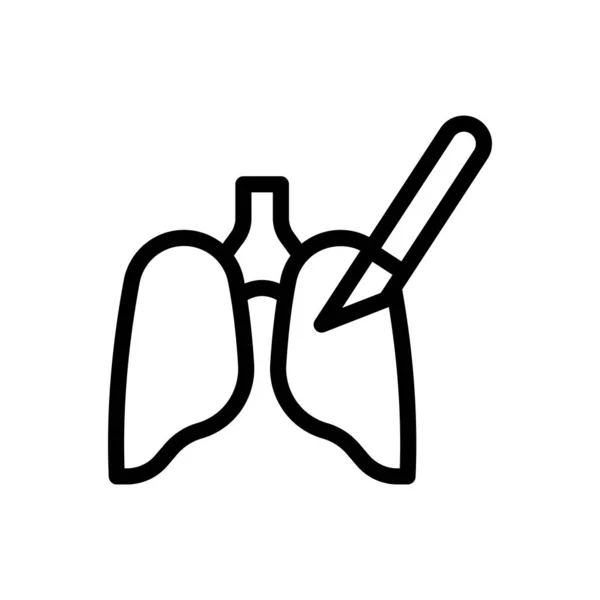 透明背景下的肺矢量图解 优质符号 概念和图形设计用的细线图标 — 图库矢量图片