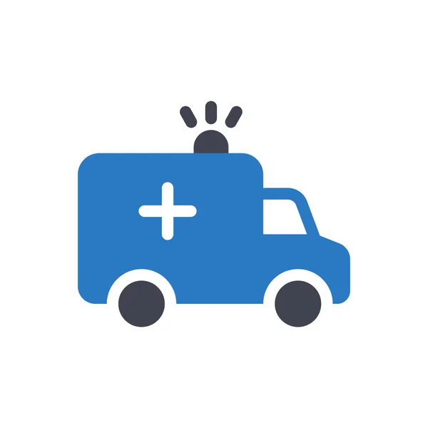 Ambulance Vector Illustration Transparent Background Premium Quality Symbols Glyphs Icon — Stock Vector