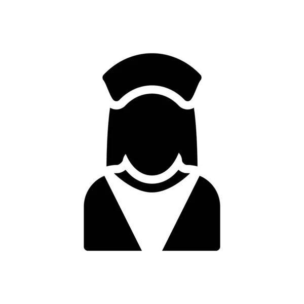 Verpleegkundige Vector Illustratie Een Transparante Achtergrond Premium Kwaliteit Symbolen Glyphs — Stockvector