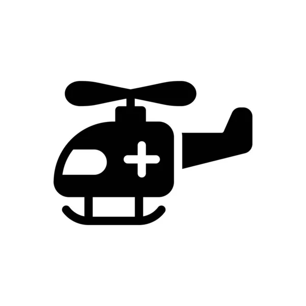 Helicopter Vector Illustration Transparent Background Premium Quality Symbols Glyphs Icon — Stock Vector