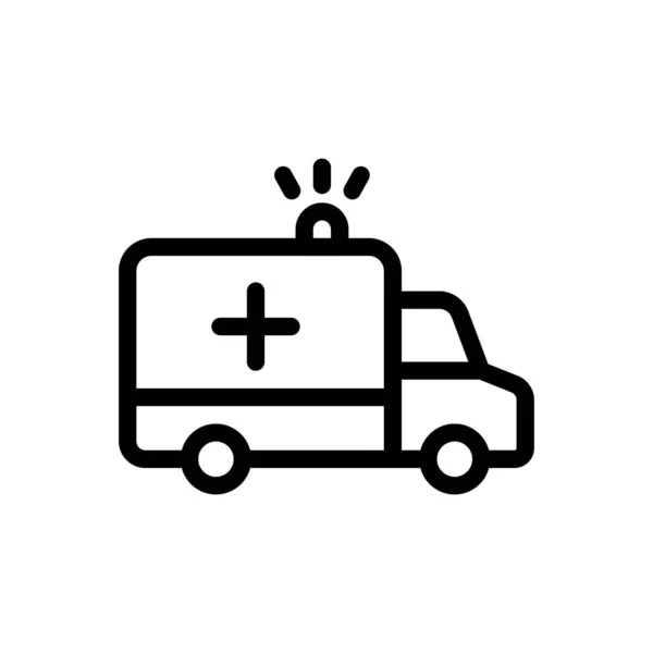 Krankenwagen Vektor Illustration Auf Transparentem Hintergrund Symbole Premium Qualität Thin — Stockvektor