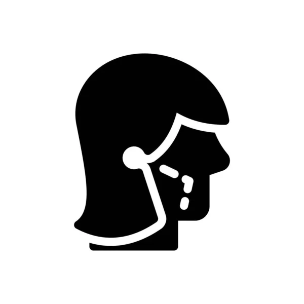 Cheekbone Vector Illustration Transparent Background Premium Quality Symbols Glyphs Icon — Stock Vector