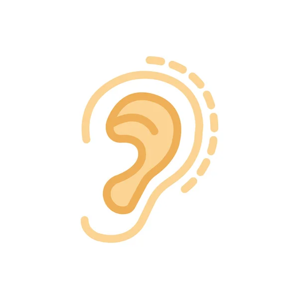 Ear Vector Illustration Transparent Background Premium Quality Symbols Stroke Icon —  Vetores de Stock