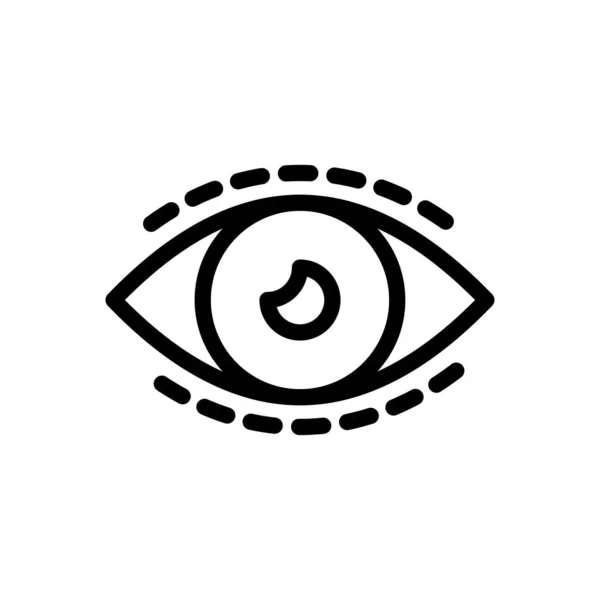 Gambar Vektor Mata Pada Background Premium Kualitas Simbol Thin Baris - Stok Vektor