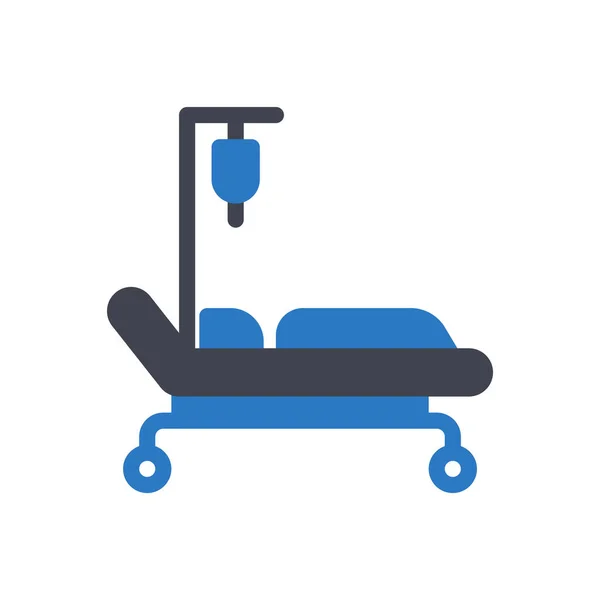 Patient Bed Vector Illustration Transparent Background Premium Quality Symbols Glyphs — Vetor de Stock