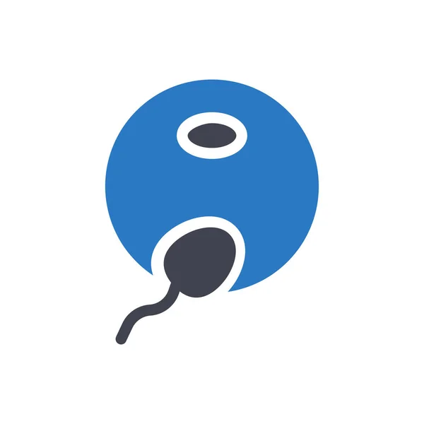 Sperm Vector Illustration Transparent Background Premium Quality Symbols Glyphs Icon — Vettoriale Stock