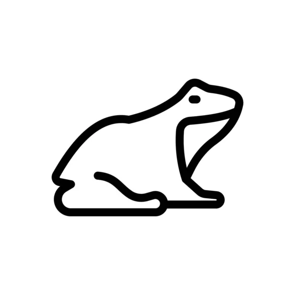 Frog Vector Illustration Transparent Background Premium Quality Symbols Thin Line — Stockvektor