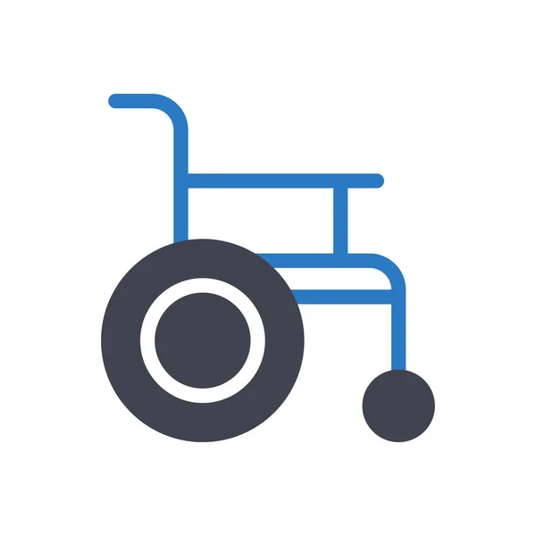 Wheelchair Vector Illustration Transparent Background Premium Quality Symbols Glyphs Icon —  Vetores de Stock