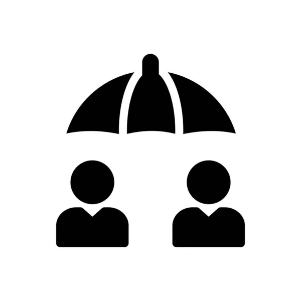 Paraplu Vector Illustratie Een Transparante Achtergrond Premium Kwaliteit Symbolen Glyphs — Stockvector