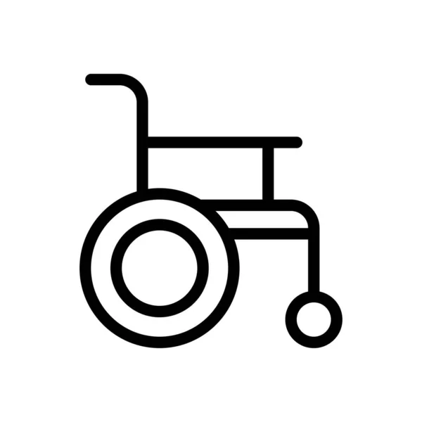 Rullstolsvektor Illustration Transparent Bakgrund Premium Kvalitetssymboler Tunn Linje Ikon För — Stock vektor