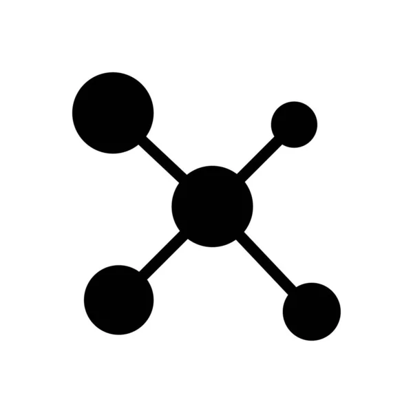 透明背景下的分子矢量图解 优质符号 概念和图形设计用的Glyphs图标 — 图库矢量图片