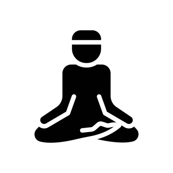 Ilustración Vectorial Yoga Sobre Fondo Transparente Símbolos Calidad Premium Icono — Archivo Imágenes Vectoriales