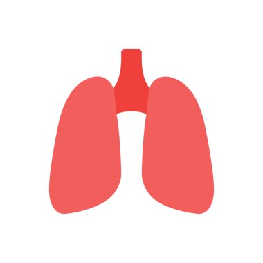 Şeffaf bir arkaplan üzerinde akciğer vektör çizimi. Konsept ve grafik tasarım için birinci sınıf kalite simgeler..