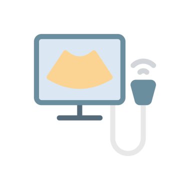 Şeffaf bir arkaplan üzerinde ultrason vektör çizimi. Konsept ve grafik tasarımı için premimium kalite simgeleri..