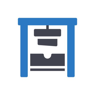 Şeffaf bir arkaplan üzerinde giyotin vektör çizimi. Konsept ve grafik tasarımı için en iyi kalite semboller..