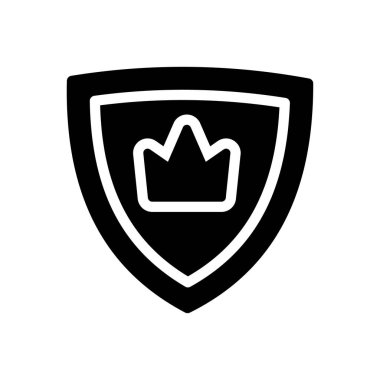 Saydam bir arkaplan üzerinde kalkan vektör çizimi. Konsept ve grafik tasarımı için mükemmel kalite semboller..