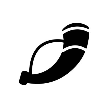 Şeffaf bir arkaplan üzerinde boynuz vektör çizimi. Konsept ve grafik tasarım için özel kalite semboller..