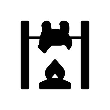 Şeffaf bir arkaplan üzerinde şenlik ateşi vektör çizimi. Konsept ve grafik tasarım simgeleri için kaliteli semboller..