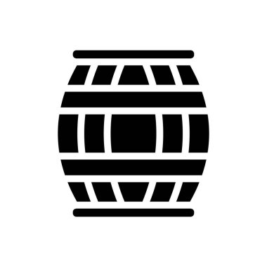 Saydam bir arkaplan üzerinde varil vektör çizimi. Konsept ve grafik tasarımı için mükemmel kalite semboller.. 