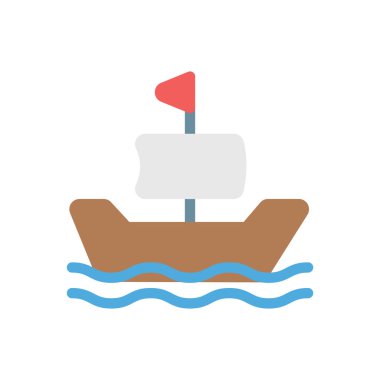 Saydam bir arkaplan üzerinde tekne vektör çizimi. Konsept ve grafik tasarım için mükemmel kalite simgeleri..