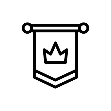 Şeffaf bir arkaplan üzerinde krallık vektör çizimi. Konsept ve grafik tasarım için ince çizgi simgesi..