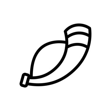 Şeffaf bir arkaplan üzerinde boynuz vektör çizimi. Premium kalite semboller. Konsept ve grafik tasarım için ince çizgi simgesi. 