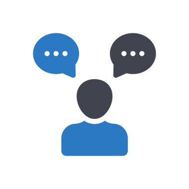 Saydam bir arkaplan üzerinde tartışmalı vektör illüstrasyonu. Konsept ve grafik tasarımı için kaliteli semboller..