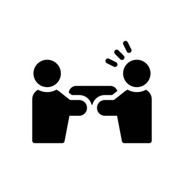 Saydam bir arkaplan üzerinde tartışmalı vektör illüstrasyonu. Konsept ve grafik tasarımı için kaliteli semboller..