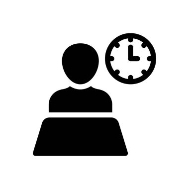 Şeffaf bir arkaplan üzerindeki zaman vektör illüstrasyonu. Konsept ve grafik tasarım için mükemmel kalite sembolleri..