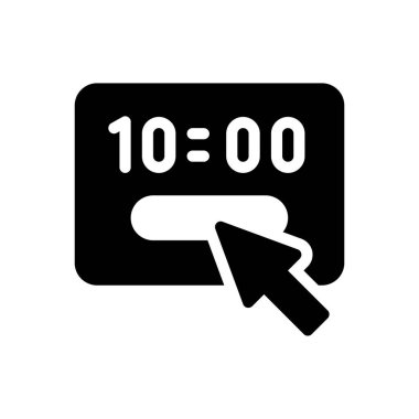 Şeffaf bir arkaplan üzerindeki zaman vektör illüstrasyonu. Konsept ve grafik tasarım için mükemmel kalite sembolleri.. 