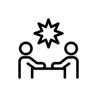 Şeffaf bir arkaplan üzerinde takım vektör çizimi. Konsept ve grafik tasarım için ince çizgi simgesi..