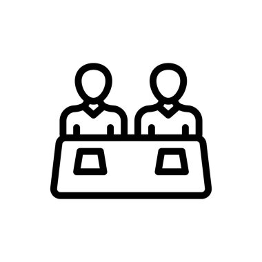 Şeffaf arkaplan üzerindeki tablo vektör çizimi. Konsept ve grafik tasarım için ince çizgi simgesi.. 