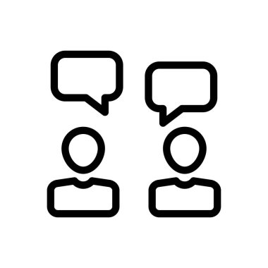 Şeffaf bir arkaplan üzerinde tartışmalı vektör illüstrasyonu. Konsept ve grafik tasarım için ince çizgi simgesi..