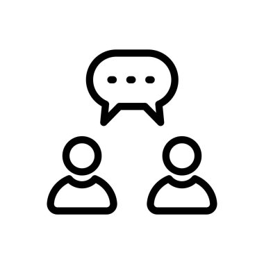 Şeffaf bir arkaplan üzerinde tartışmalı vektör illüstrasyonu. Konsept ve grafik tasarım için ince çizgi simgesi..